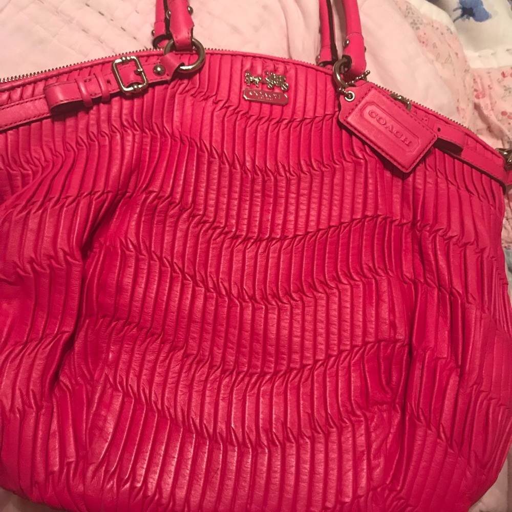 Coach hot pink bag